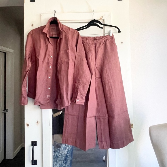 NEW FRANK & EILEEN | Tuscany Getaway Linen Set in Mauve S - Picture 6 of 9